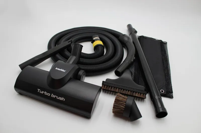 InterVac tool kit with turbo brush, stretch hose, wand and attachments